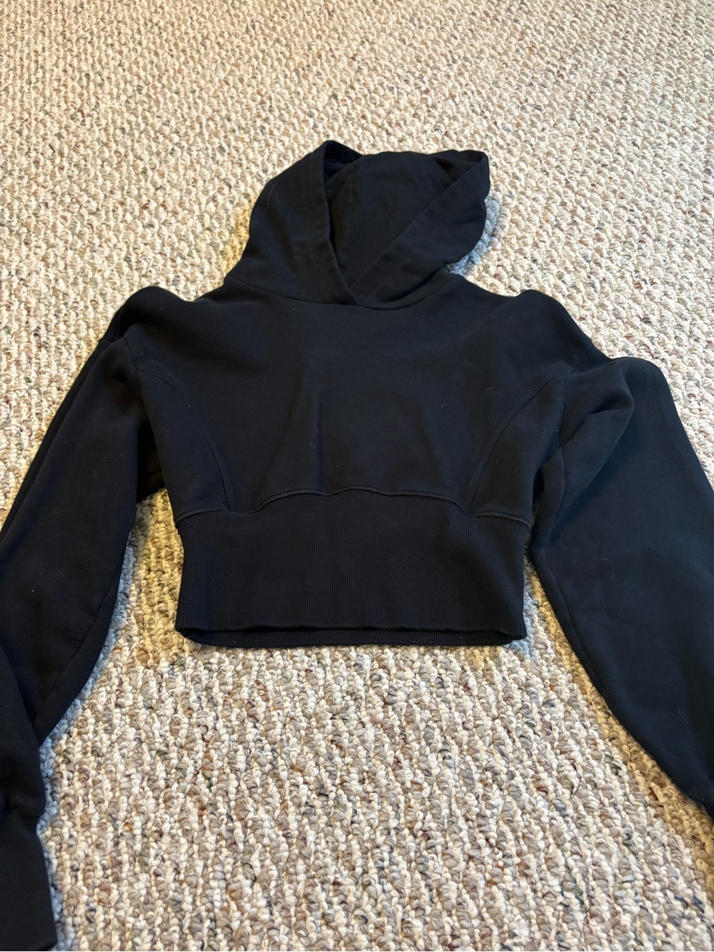 Aerie black cropped hoodie